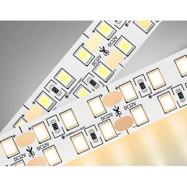 

Светодиодная лента двухрядная Ambrella Illumination GS1701 2835 240Led 24W/m 12V IP20 3000K 5m, illumination GS1701
