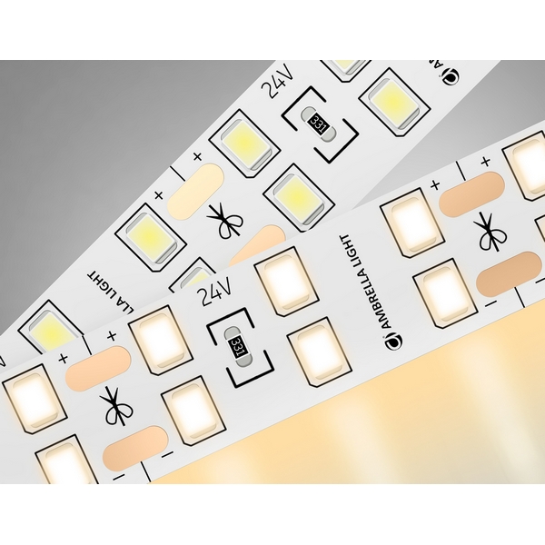 

Светодиодная лента двухрядная Ambrella Illumination GS3601 2835 204Led 20W/m 24V IP20 3000K 5m, illumination GS3601