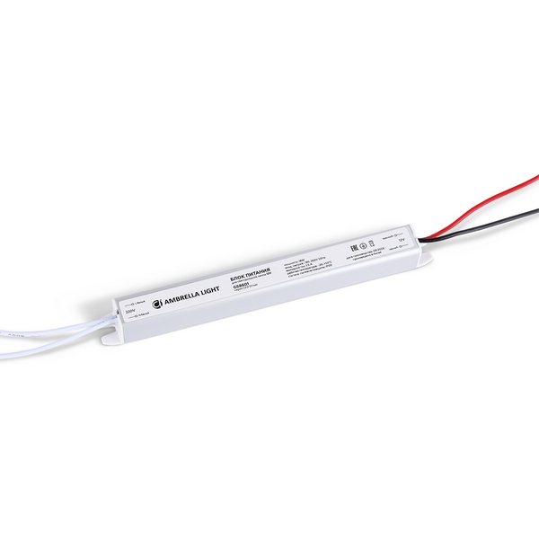 

Блок питания Ambrella Illumination GS8601 ультратонкий для светодиодной ленты 12V 18W 1.5A IP20 185-260V, illumination GS8601
