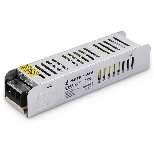 

Блок питания с EMC для светодиодной лентыAmbrella 12V Ambrella LED Driver 12V GS8651 60W 5A IP20 2200V, illumination GS8651
