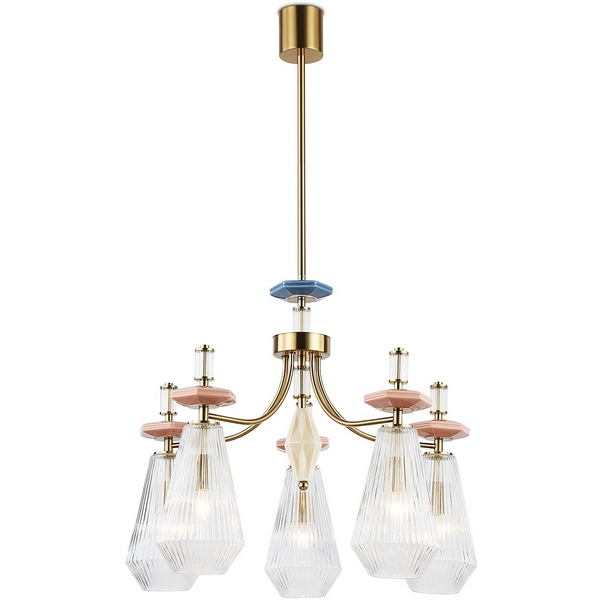 

Потолочная люстра на штанге на штанге с керамикой Ambrella Ceramo Modern LH53183, Прозрачный, Ceramo Modern LH53183