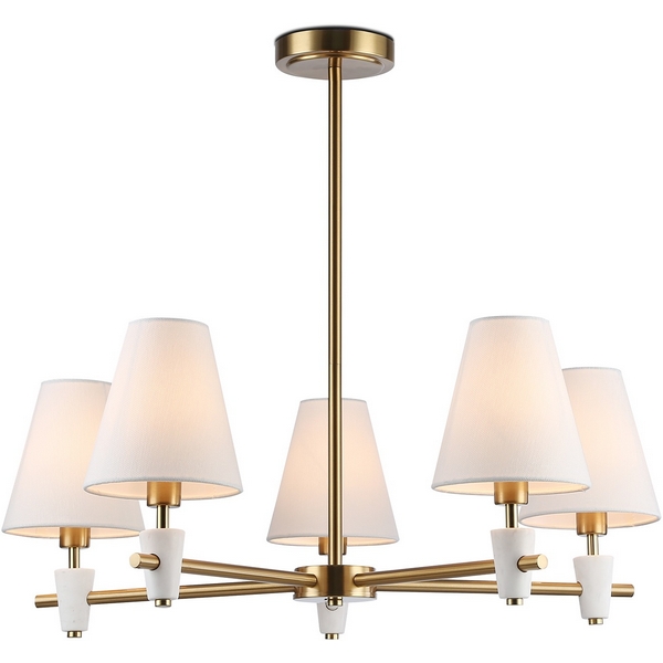 

Потолочная люстра на штанге с абажурами и мрамором Ambrella Ceramo Classic LH75044, Белый, Ceramo Classic LH75044