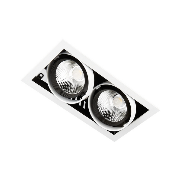 

Встраиваемый светодиодный светильник T812 BK/CH 2*12W 4200K Ambrella Cardano Led, Серый, Cardano Led T812 BK/CH 2*12W 4200K