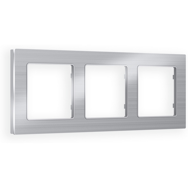

Рамка Ambrella Volt ALFA Platos (Серебро Металл шлифованный) 3-ая AF550103, Alfa AF550103