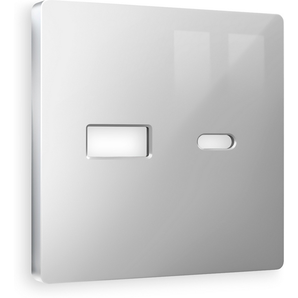 

Лицевая панель Ambrella Volt ALFA (Серебро глянец) для розетки 2USB тип A+C QUANT AP4110, Quant AP4110