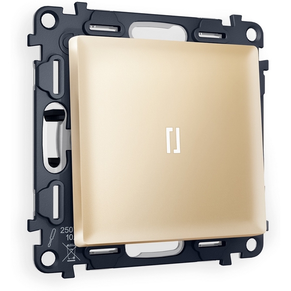 

Комплект механизма встраиваемый Ambrella Volt 1-клавишного проходного выключателя с подсветкой 5600K ALFA MA602035 Шампань QUANT, Quant MA602035