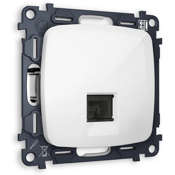 

Розетка Ethernet RJ-45 (белый глянец) Ambrella Volt QUANT MO112010, Quant MO112010