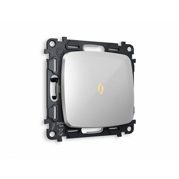 

Комплект механизма встраиваемый Ambrella Volt 1-клавишного выключателя с подсветкой 3200K OMEGA MO402010 Серебро глянец QUANT, Quant MO402010