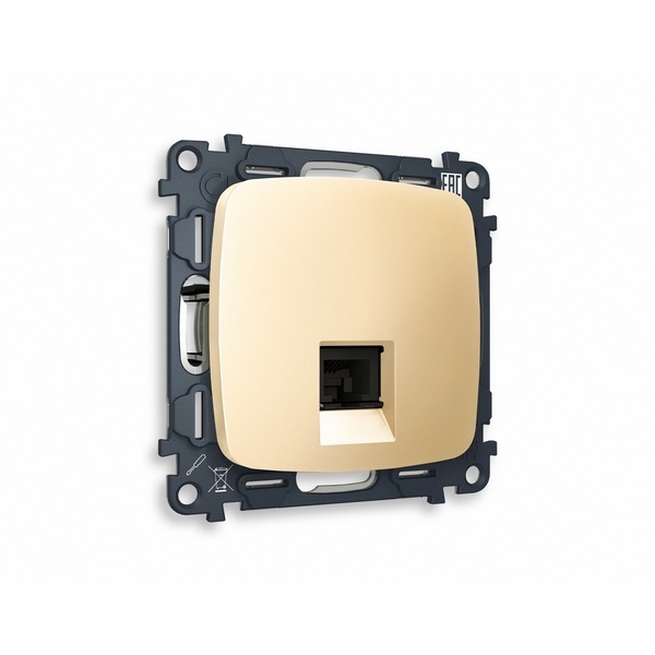 

Комплект механизма Ambrella Volt телефонной розетки OMEGA MO612030 Шампань RJ-11(4P4C) с защитной шторкой QUANT, Quant MO612030