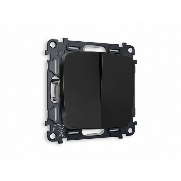 

Комплект механизма встраиваемый Ambrella Volt 2-клавишного выключателя OMEGA MO803010 Черный матовый QUANT, Quant MO803010