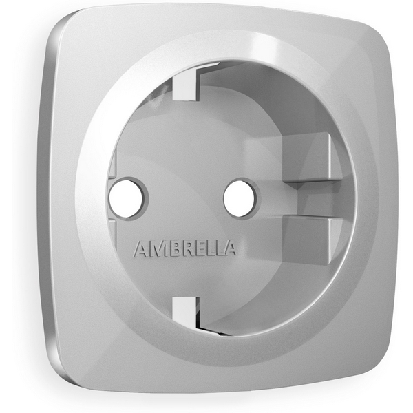 

Лицевая панель Ambrella Volt OMEGA (Серебро глянец) для электрической розетки с заземлением QUANT OP4060, Quant OP4060