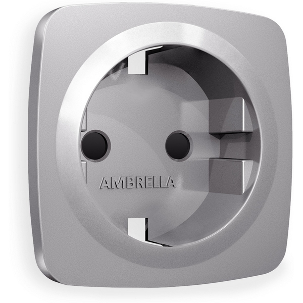 

Лицевая панель Ambrella Volt OMEGA (Сталь матовый) для электрической розетки с заземлением со шторками QUANT OP5070, Серый, Quant OP5070