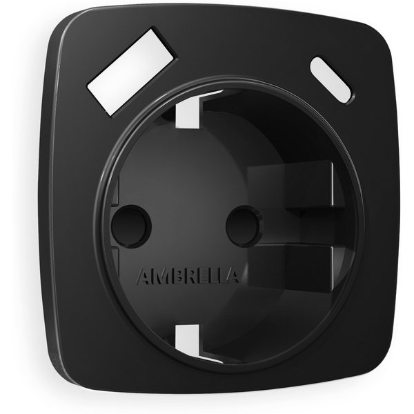 

Лицевая панель Ambrella Volt OMEGA (Черный матовый) для электрической розетки с заземлением со шторками 2USB A+С QUANT OP8100, Quant OP8100