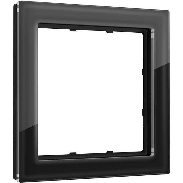 Рамка на 1 пост (черный стекло закаленное натуральное) Ambrella Volt SIGMA SF350801
