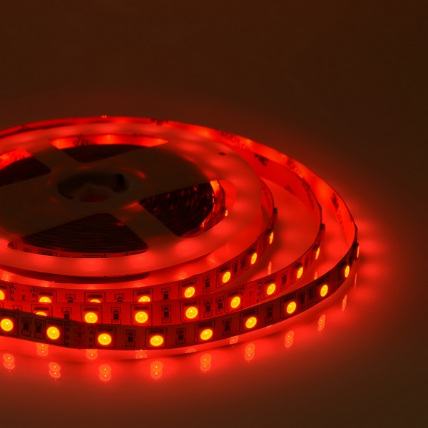 

Светодиодная лента 24В 14,4Вт/м SMD5050 60д/м IP20 подложка 10мм, 5м RGB Apeyron 00-310, 00-310