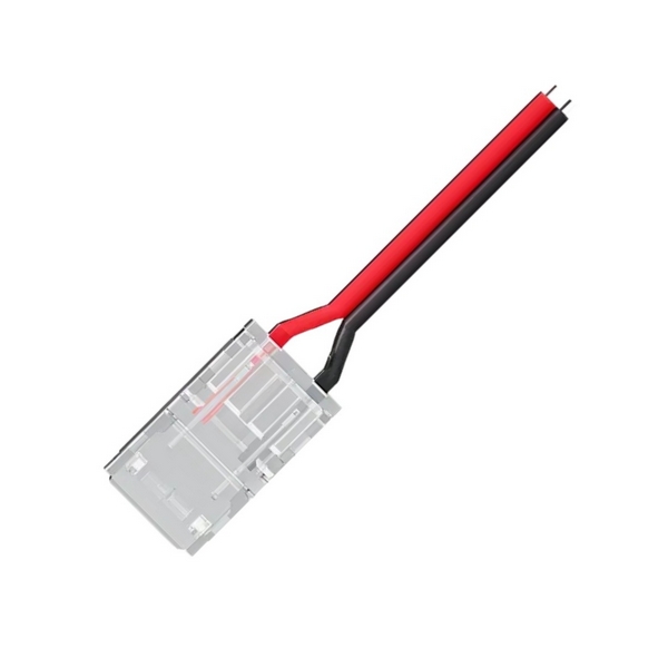 Изображение товара Коннектор прокалывающий 2 pin, для подключения одноцветной LED ленты 10 мм, тип SMD, COB, IP20 длина провода 150 мм Apeyron 09-167