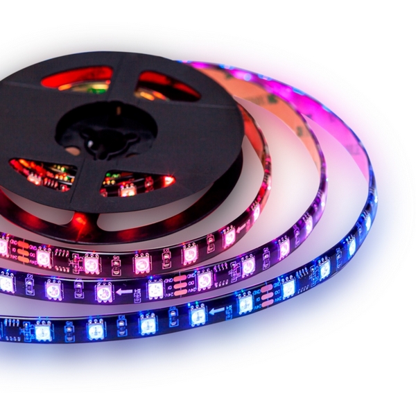 Изображение товара Светодиодная RGB лента Apeyron 24В 14,4Вт/м IP65 для внутреннего и наружного использования Изображение товара Светодиодная RGB лента Apeyron 24В 14,4Вт/м IP65 для внутреннего и наружного использования