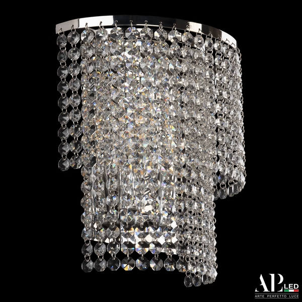 

Бра хрустальное APL LED Rimini S500.B4.25-27.A.E14, Прозрачный;никель, Rimini S500.B4.25-27.A.E14