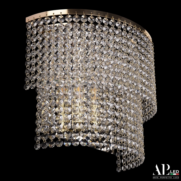 

Бра хрустальное APL LED Rimini S500.B4.35-27.A.E14.Gold, Прозрачный;золото, Rimini S500.B4.35-27.A.E14.Gold