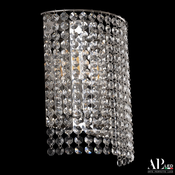 

Бра хрустальное APL LED Rimini S500.B5.20-27.A.E14, Прозрачный;никель, Rimini S500.B5.20-27.A.E14
