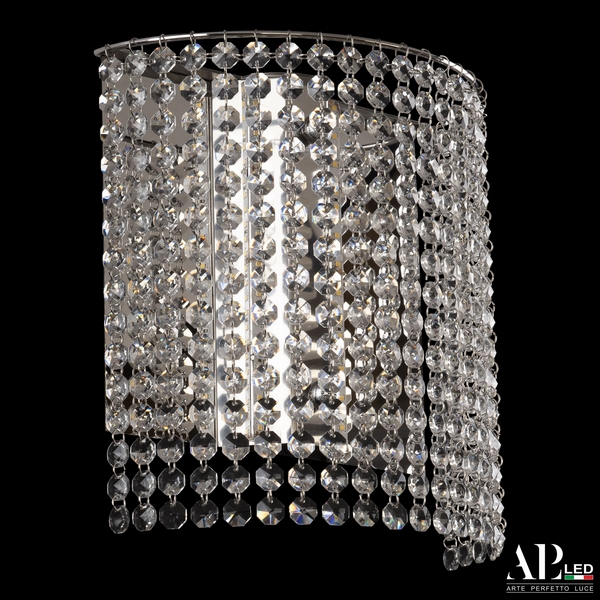 

Бра светодиодное APL LED Rimini S500.B5.25-27.A.4000, Прозрачный;никель, Rimini S500.B5.25-27.A.4000