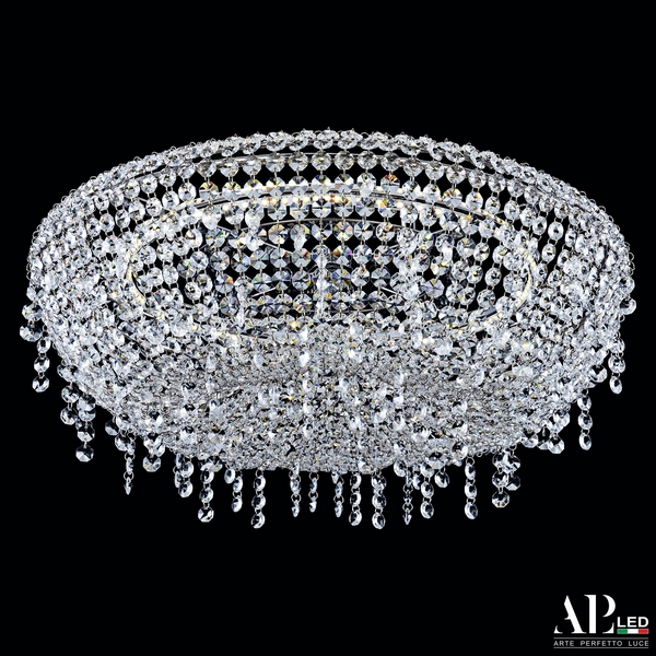 

Подвесная/потолочная люстра хрустальная светодиодная APL LED Rimini S501.0.50.F.3000, Прозрачный, Rimini S501.0.50.F.3000