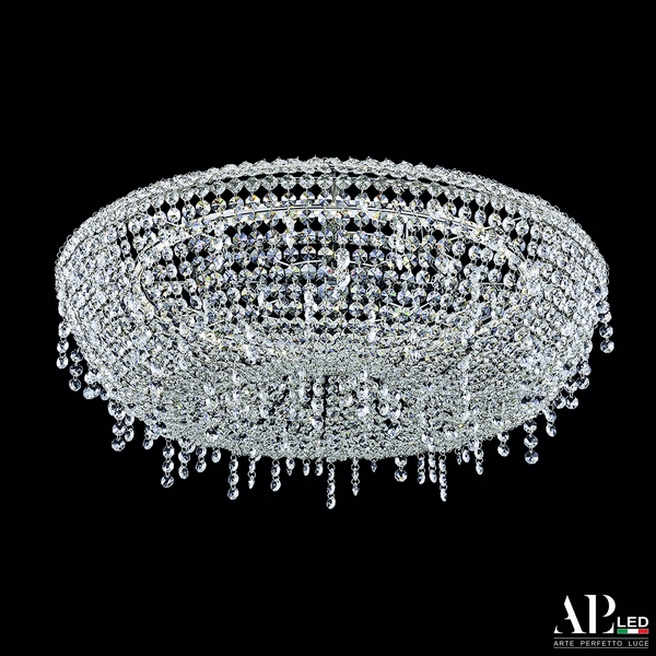

Подвесная/потолочная люстра хрустальная светодиодная APL LED Rimini S501.0.60.F.3000, Прозрачный, Rimini S501.0.60.F.3000