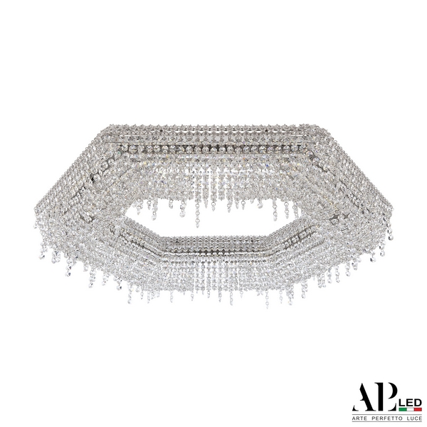 

Подвесная/потолочная люстра хрустальная светодиодная APL LED Rimini S506.0.80.B.4000, Прозрачный, Rimini S506.0.80.B.4000