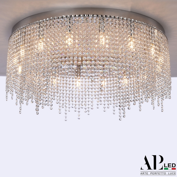 

Потолочная люстра хрустальная APL LED Sicilia SH02.73.B.Ni.E14.PK, Прозрачный;никель, Sicilia SH02.73.B.Ni.E14.PK