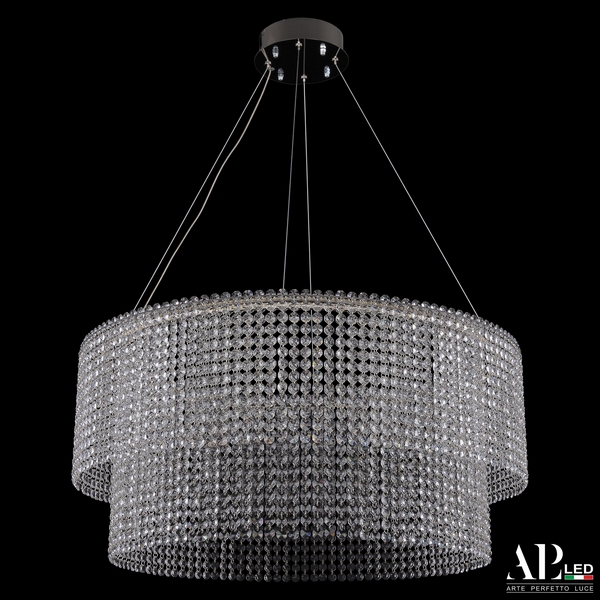 

Подвесная люстра хрусталь светодиодная APL LED Sicilia SH02.73.C.Ni.4000, Прозрачный;никель, Sicilia SH02.73.C.Ni.4000