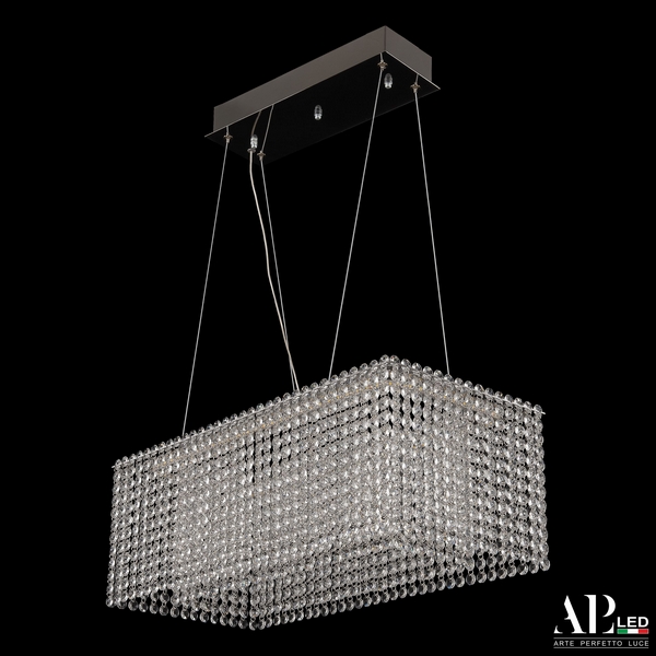 

Подвесная люстра хрусталь светодиодная APL LED Sicilia SH05.57.A.Ni.4000, Прозрачный;никель, Sicilia SH05.57.A.Ni.4000