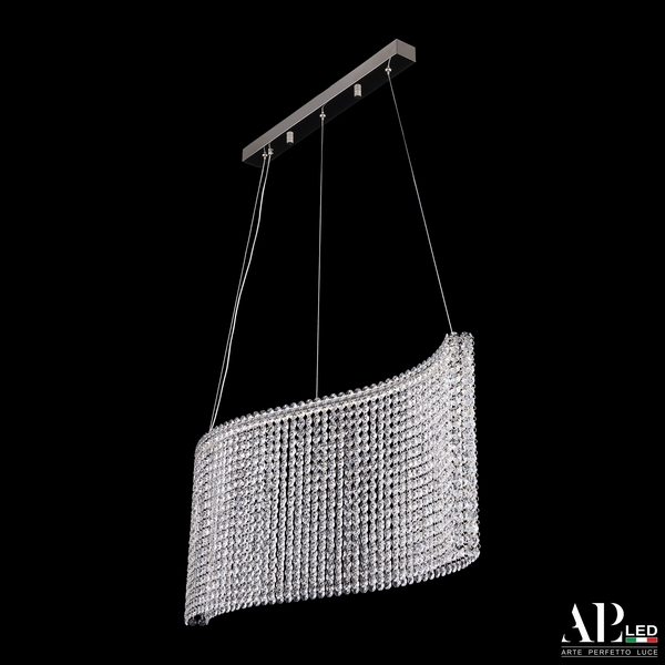 

Подвесная люстра хрусталь светодиодная APL LED Sicilia SH07.80.A.Ni.4000, Прозрачный;никель, Sicilia SH07.80.A.Ni.4000