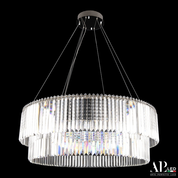 

Подвесная люстра хрустальная светодиодная APL LED Sicilia SH09.93.C.Ni.4000, Прозрачный;никель, Sicilia SH09.93.C.Ni.4000