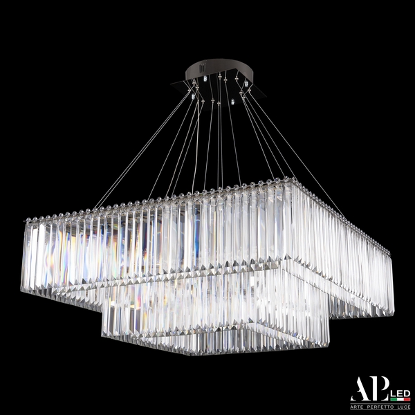 

Подвесная люстра светодиодная APL LED Sicilia SH10.86.2D.A.Ni.4000, Прозрачный;никель, Sicilia SH10.86.2D.A.Ni.4000