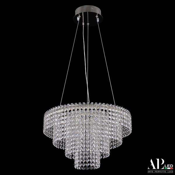 

Подвесная люстра хрустальная светодиодная APL LED Sicilia SH13.40.C.Ni.4000, Прозрачный;никель, Sicilia SH13.40.C.Ni.4000