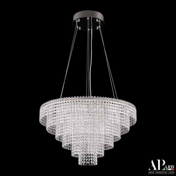 

Подвесная люстра хрустальная светодиодная APL LED Sicilia SH13.60.C.Ni.4000, Прозрачный;никель, Sicilia SH13.60.C.Ni.4000