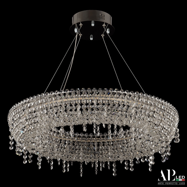 

Подвесная люстра хрустальная светодиодная APL LED Sicilia SH502.0.60.B.Ni.4000, Прозрачный;никель, Sicilia SH502.0.60.B.Ni.4000