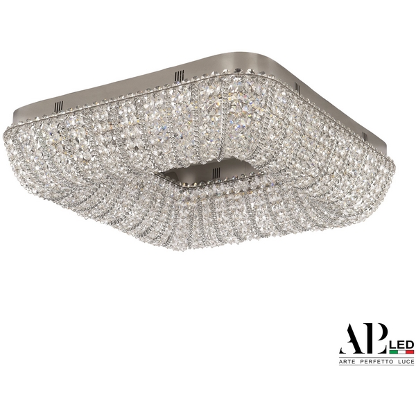 

Потолочная люстра хрустальная светодиодная APL LED Sicilia SH504.2.50.M.Ni.4000, Прозрачный;никель, Sicilia SH504.2.50.M.Ni.4000