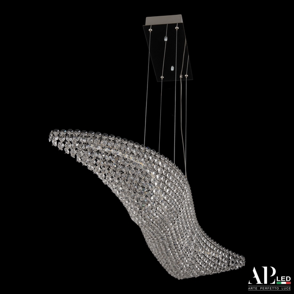

Подвесная люстра хрустальная светодиодная APL LED Sicilia SH507.0.80.A.Ni.4000, Прозрачный;никель, Sicilia SH507.0.80.A.Ni.4000