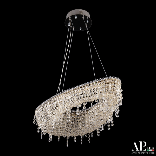 

Подвесная люстра хрустальная светодиодная APL LED Sicilia SH509.0.70.B.Gd.4000, Прозрачный;золото, Sicilia SH509.0.70.B.Gd.4000