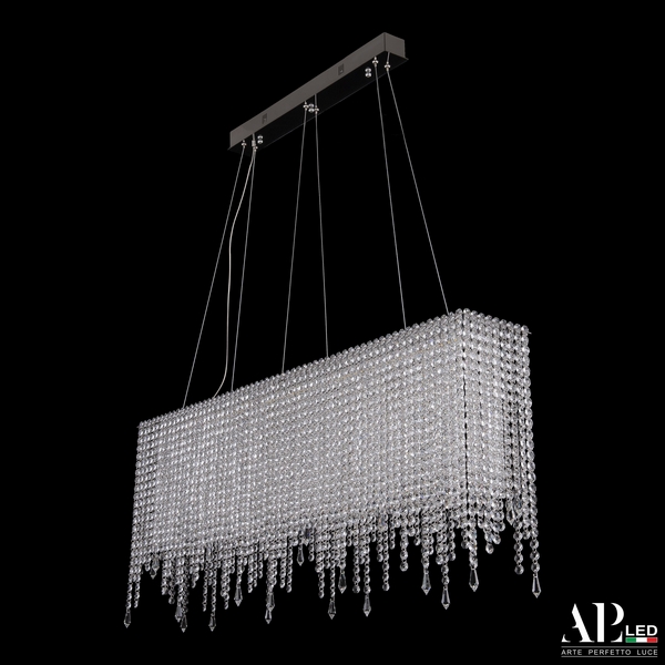 

Подвесная люстра хрустальная светодиодная APL LED Sicilia SH512.0.100.G.Ni.4000, Прозрачный;никель, Sicilia SH512.0.100.G.Ni.4000