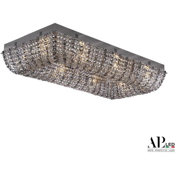 

Потолочная люстра хрустальная APL LED Sicilia SH615.2.80.R.Ni.E14.Clear.731, Никель, Sicilia SH615.2.80.R.Ni.E14.Clear.731