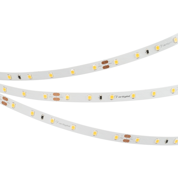 

Светодиодная лента RT-A60-8mm 24V White6000 (4.8 W/m, IP20, 2835, 5m) (Arlight, Открытый) 011504(2) (5 шт.), RT открытая 011504(2)