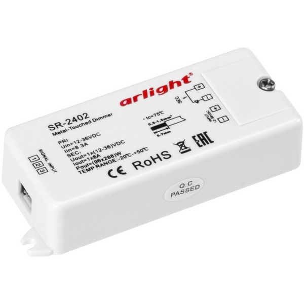 

Диммер SR-2402 (12-36V, 96-288W, Metal-Touch) (Arlight) 014041, Белый, 014041