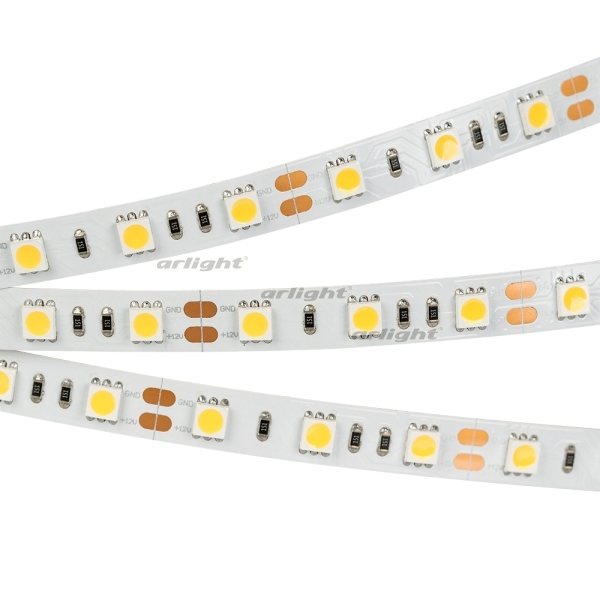 

Светодиодная лента RT2-5050-60-12V Warm White (300 LED) (NormaLED, 14.4 Вт/м, IP20) 014385 (Arlight), RT2-5050 14385