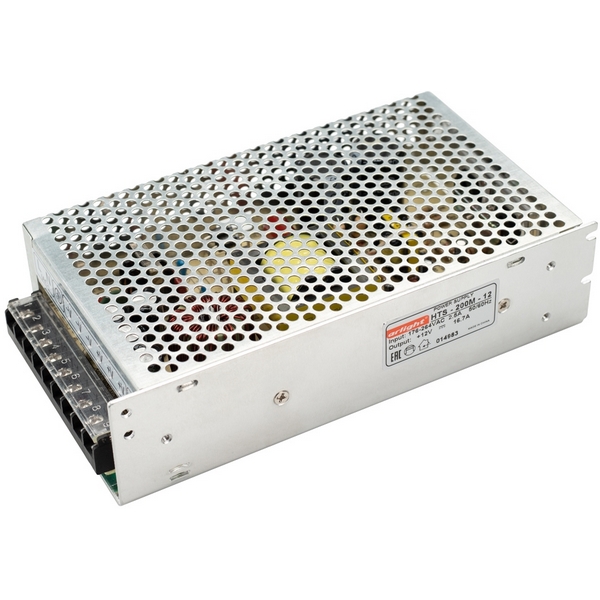

Блок питания HTS-200M-12 (12V, 16.7A, 200W) (Arlight, IP20 Сетка, 3 года) 014983, Серый, HTS 014983
