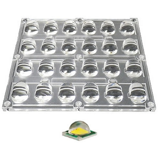 

Блок линз 24BST-E (130x65°, 24x LED) (Turlens) 016076 Arlight, TURLENS 016076
