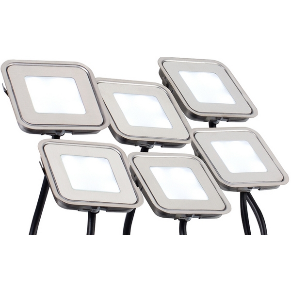 

Набор встраиваемых светильников KT-S-6x0.6W LED Warm White 12V (квадрат) (IP67 Металл) 018234 (Arlight), Хром, KT-S 18234