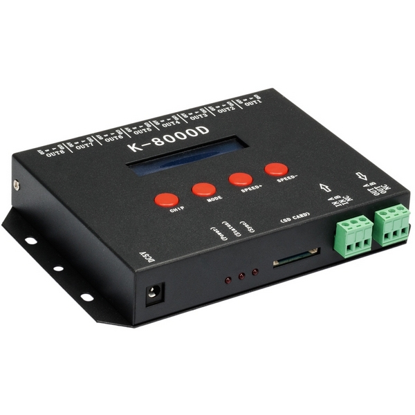 

Контроллер K-8000D (4096 pix, SD-card) (IP20 Металл) Arlight 019070, Черный, 19070
