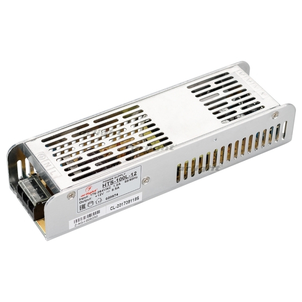 

Блок питания HTS-100L-12 (12V, 8.5A, 100W) (IP20 Сетка) Arlight HTS 020974, Серый, HTS 20974